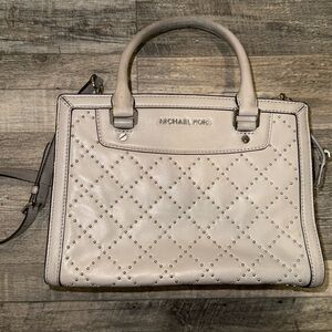 Michael kors grey leather studded  Selma bag